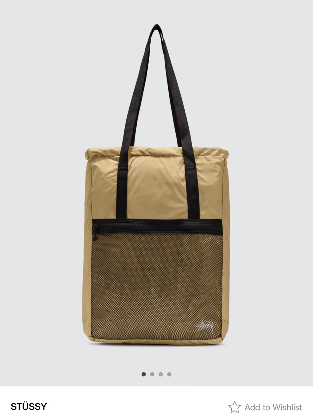 Stüssy Light Weight Travel Tote Bag – Beige – New with Tags